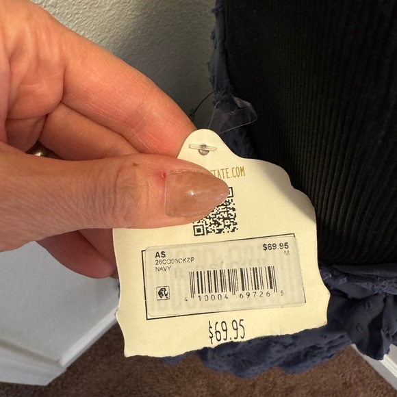 Altard State Blue Ruffled Flounce Dress Layered Tiered Sleeveless M NEW $69 - Picture 3 of 7